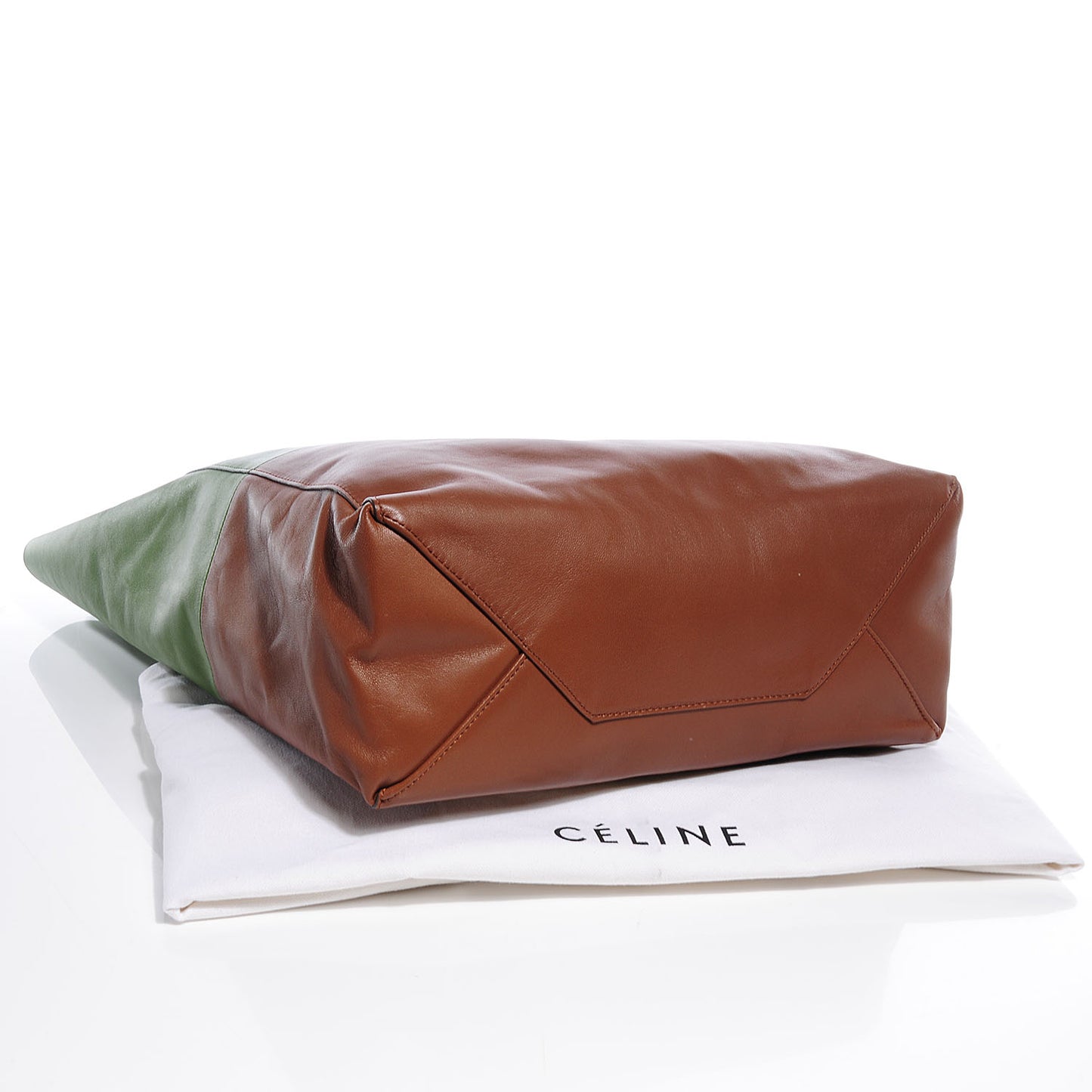 Lambskin Vertical Bi- Cabas Green