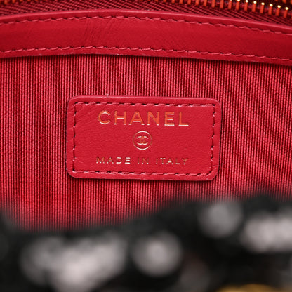Chanel Sequins Quilted Large Chanel 19 Pouch Black 7 of 9