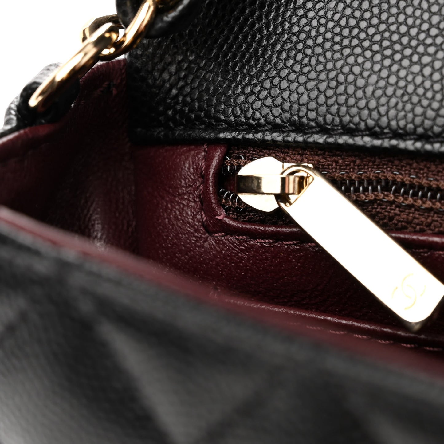 Caviar Quilted Mini Rectangular Flap Black