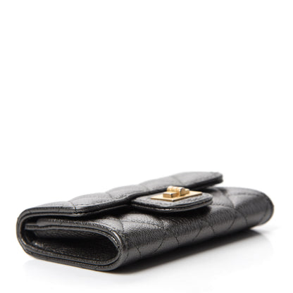 Chanel Metallic Calfskin Quilted Reissue Flap Card Holder Charcoal 4 of 9