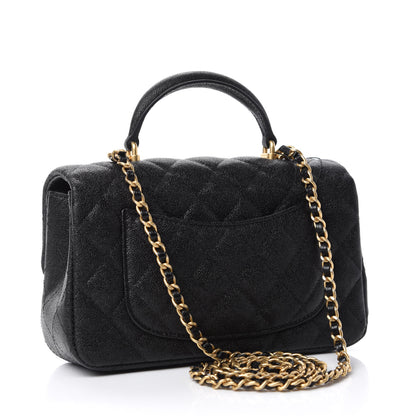 Chanel Caviar Quilted Mini Top Handle Rectangular Flap Black 3 of 10