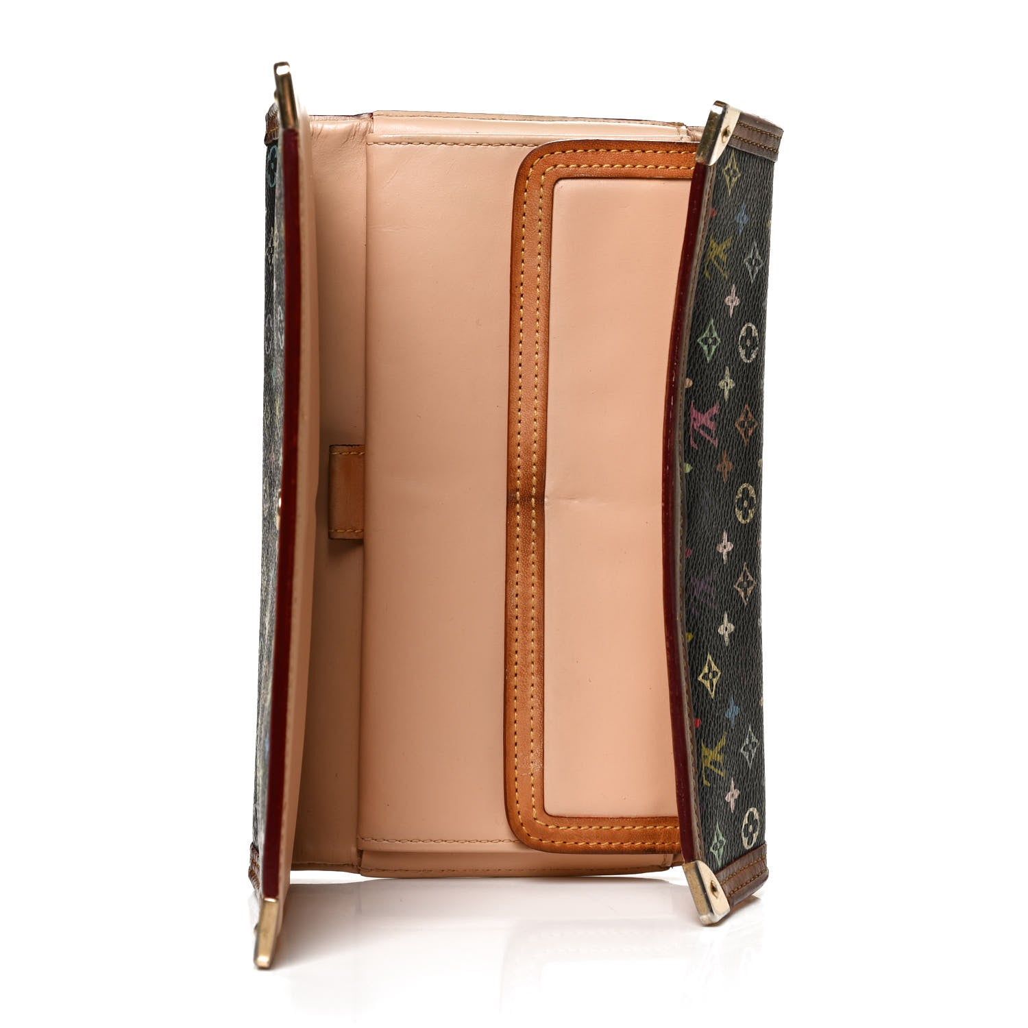 Louis Vuitton Monogram Multicolor Porte Tresor International Wallet Black 5 of 12