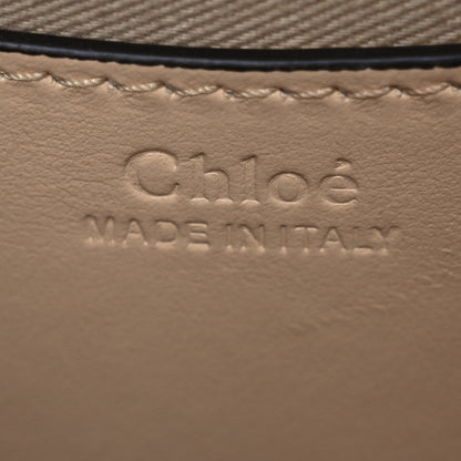 Chloe Calfskin Crocodile Embossed Small Tess Bag White Beige 6 of 14