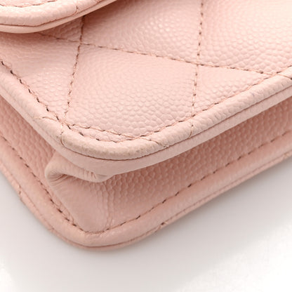 Chanel Caviar Quilted Camellia Phone Holder With Chain Light Pink 13 of 13