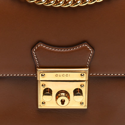 Gucci GG Supreme Monogram Calfskin Padlock Slip Pocket Shoulder Bag Beige Cuir 8 of 10