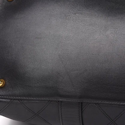 Chanel Calfskin Stitched CC Boston Black 11 of 13