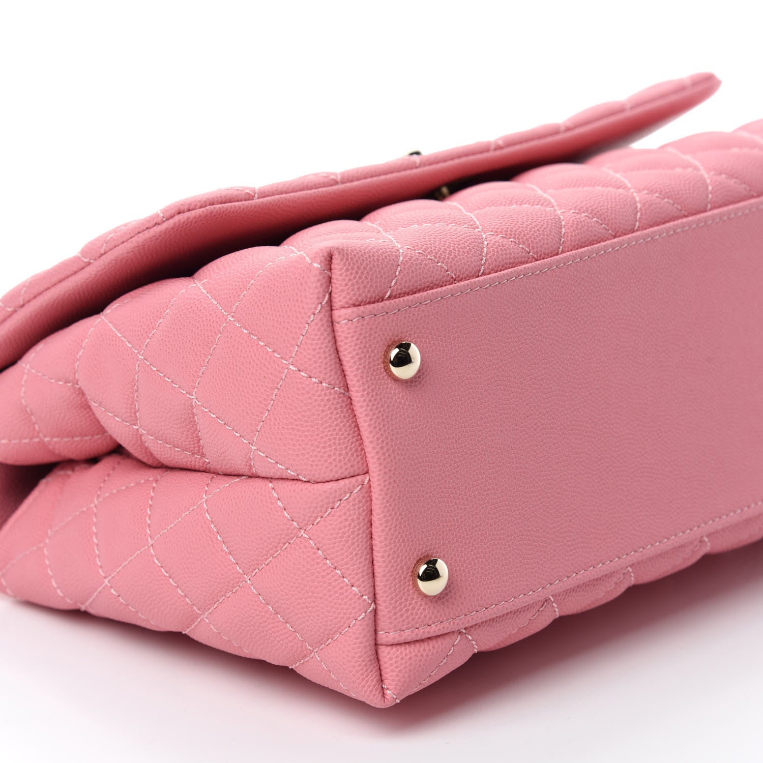 Chanel Caviar Quilted Small Coco Handle Flap Pink 5 of 10