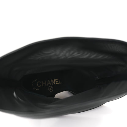 Chanel Mesh Lambskin Cap Toe Ankle Boots 38.5 Black 7 of 8