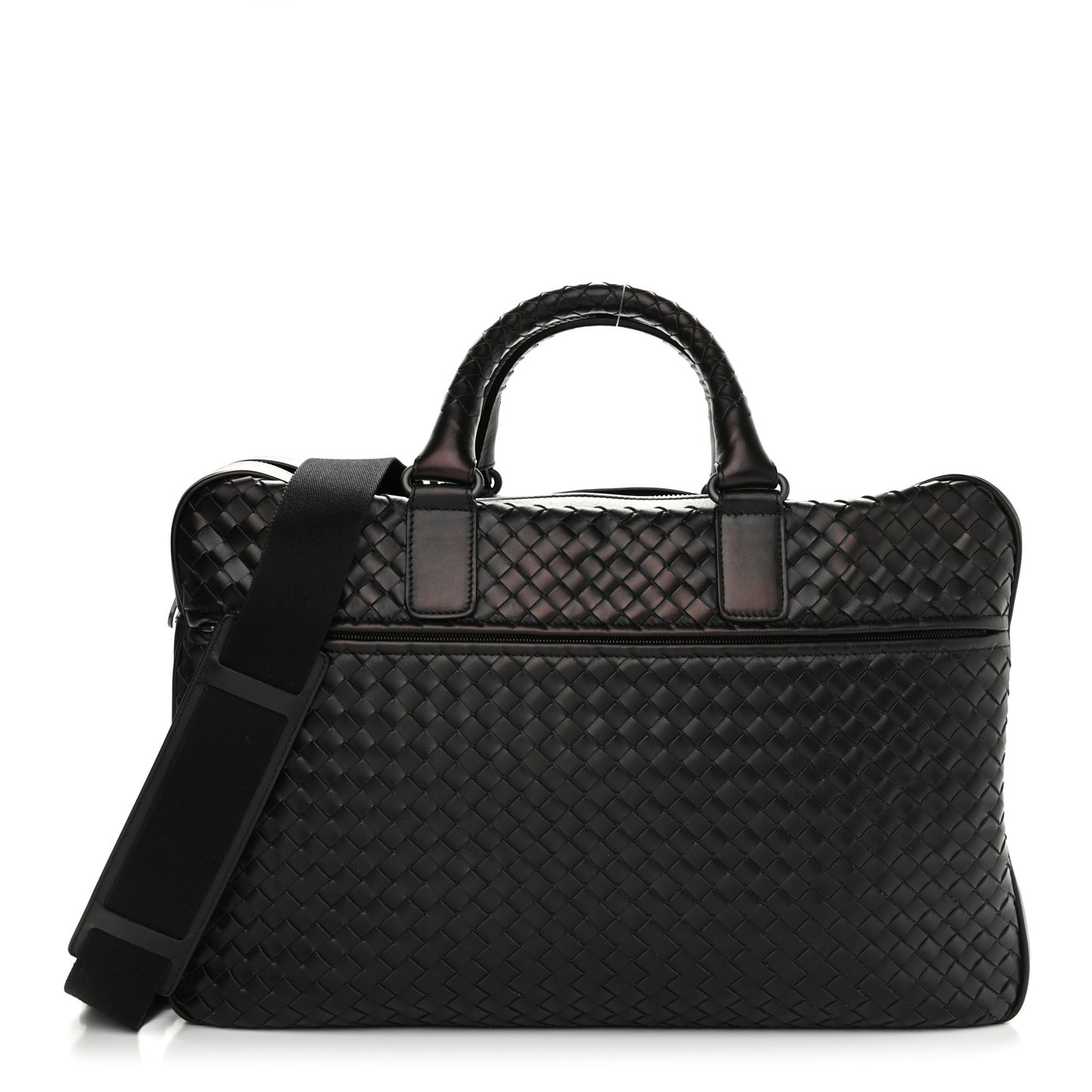 Nappa Intrecciato Briefcase Black