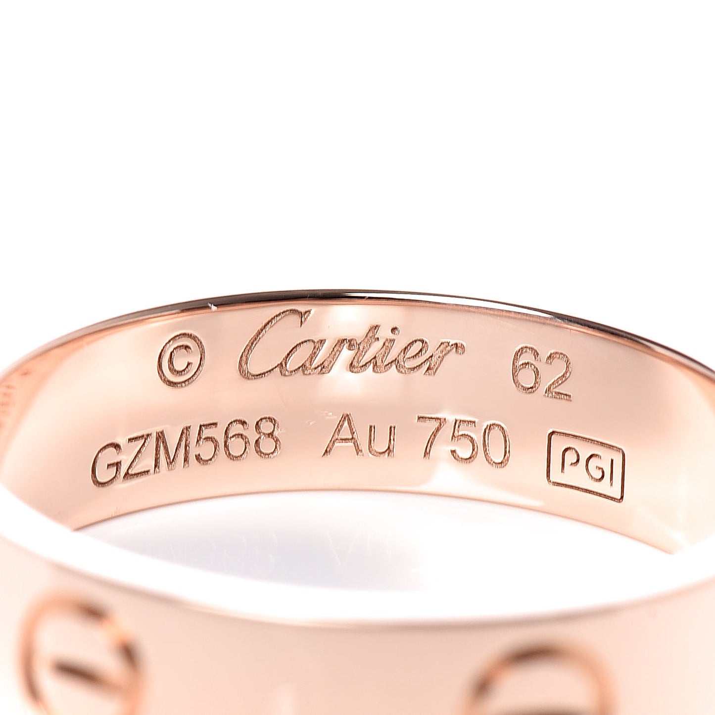 18K Pink Gold 5.5mm LOVE Ring 62 10