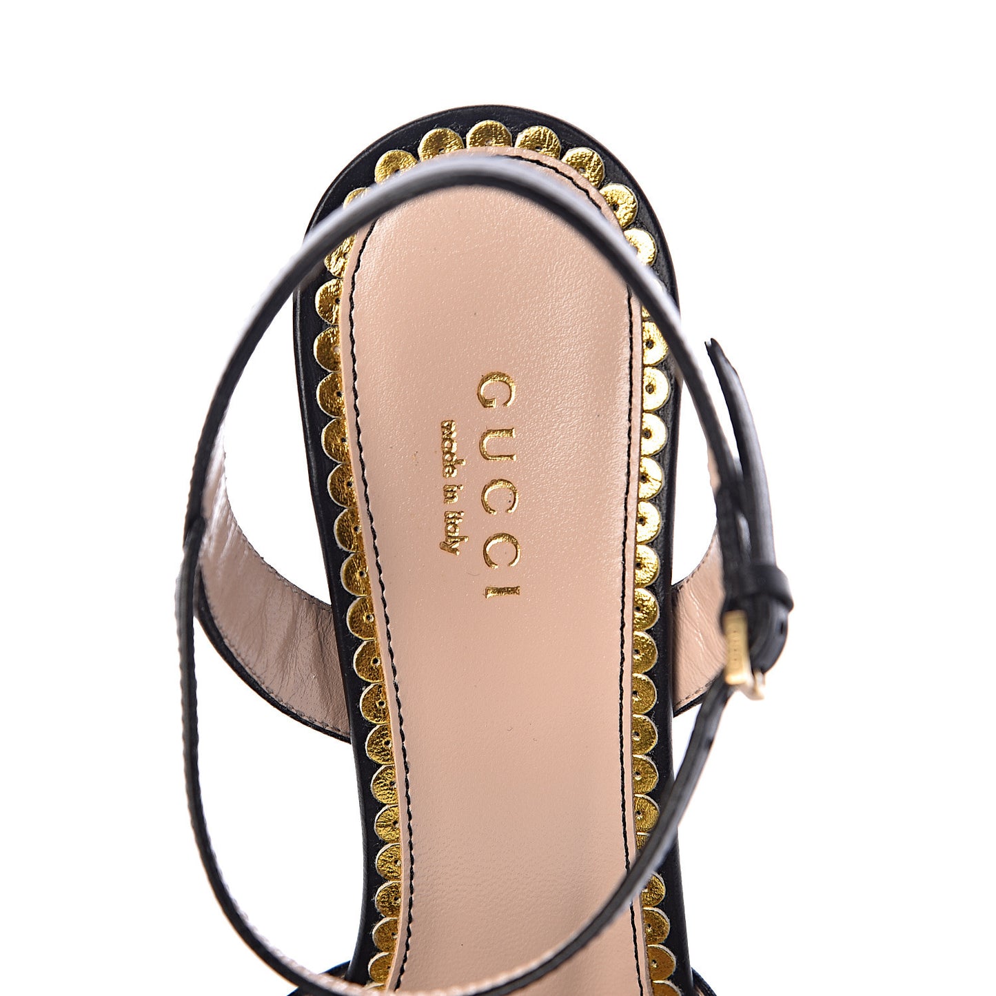 Nappa Queen Margaret Mid Heel Sandals 38 Black