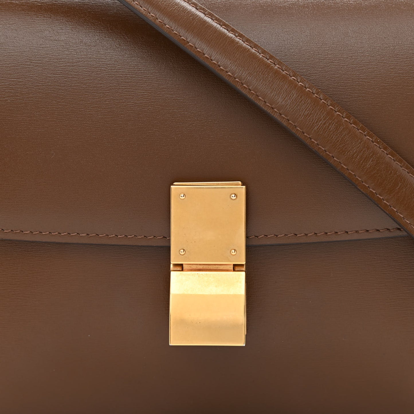 Box Calfskin Small Classic Box Flap Bag Camel