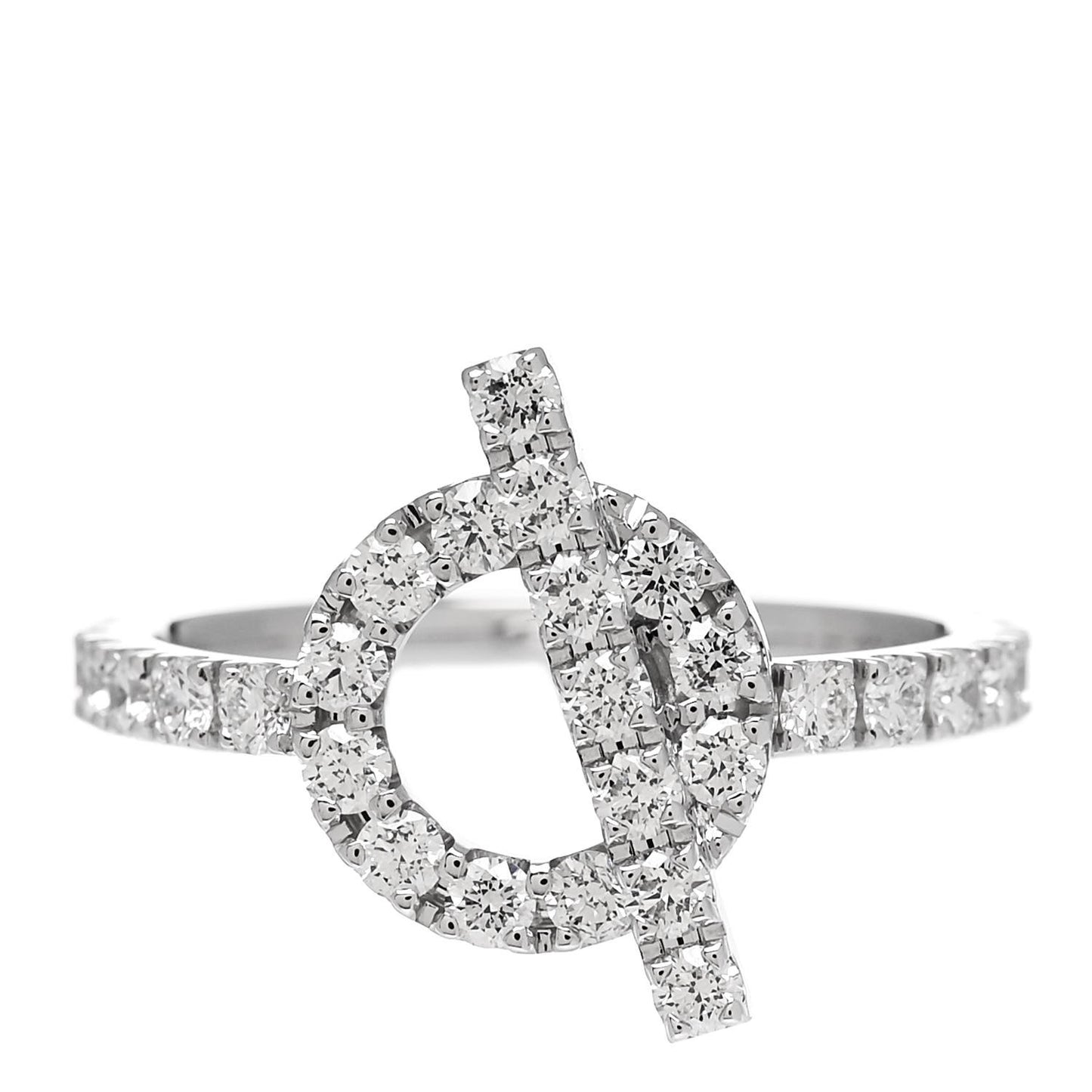 18K White Gold Diamond Finesse Ring 53 6.25