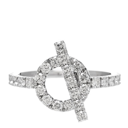 Hermes 18K White Gold Diamond Finesse Ring 53 6.25 1 of 6
