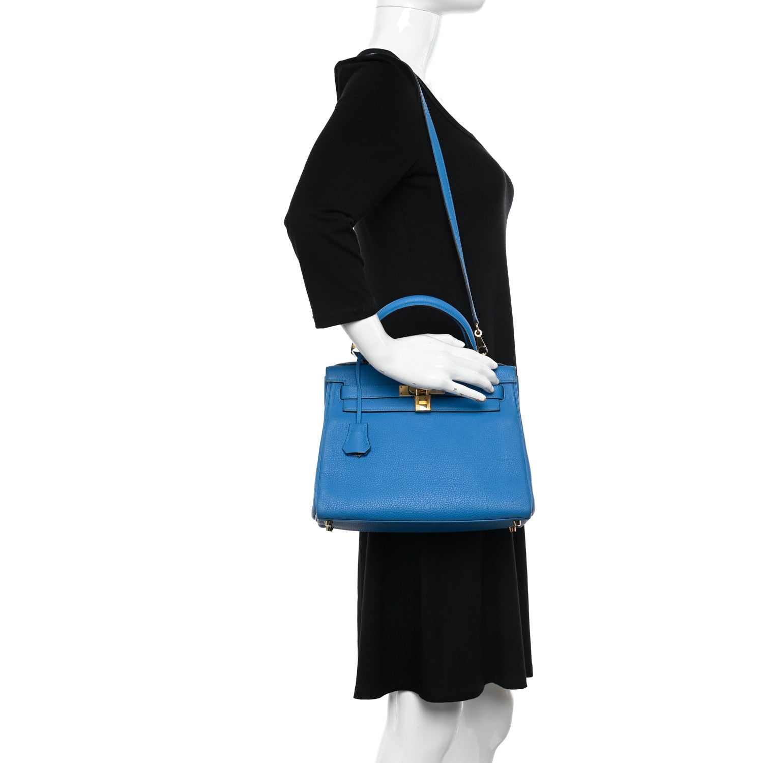 Hermes Togo Kelly Retourne 28 Bleu Zanzibar 2 of 13