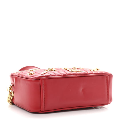 Prada Soft Calfskin Floral Diagramme Bag Fuoco 4 of 11