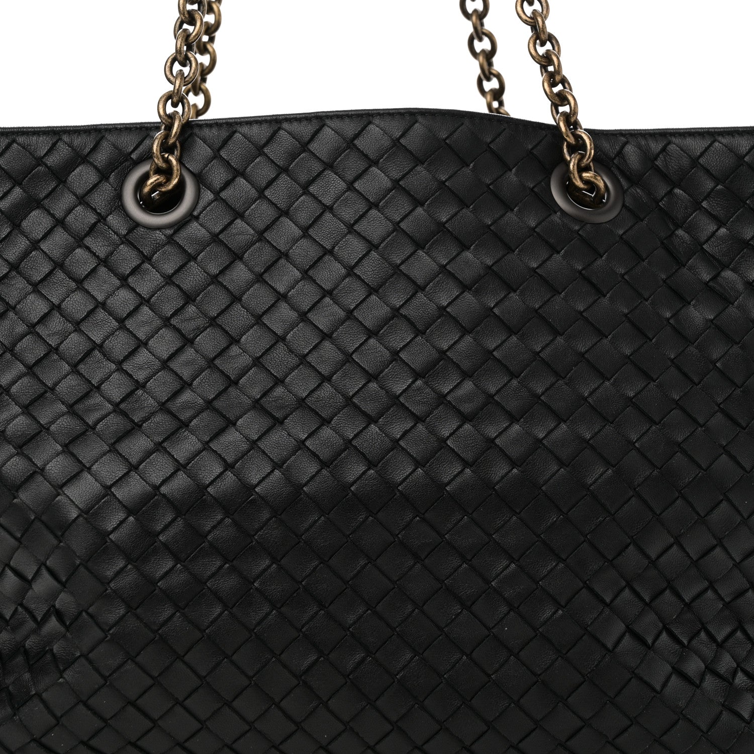 Bottega Veneta Nappa Intrecciato Medium Classic Chain Strap Tote Black 8 of 10