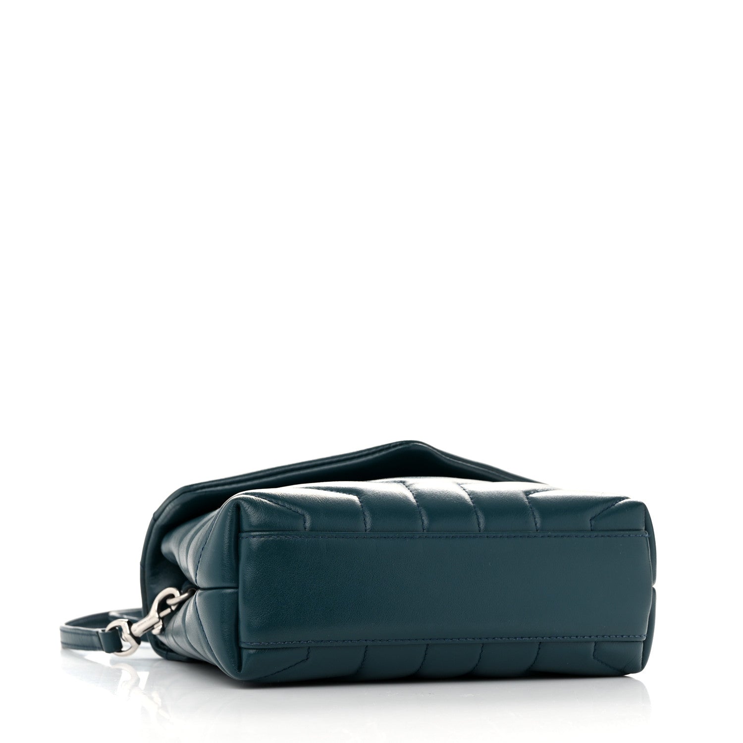 Saint Laurent Calfskin Y Quilted Monogram Toy Loulou Satchel Dark Turquoise 4 of 13