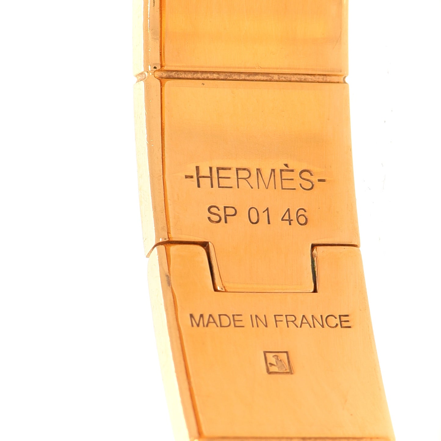 Enamel Charniere Uni Narrow Hinged Bracelet Black