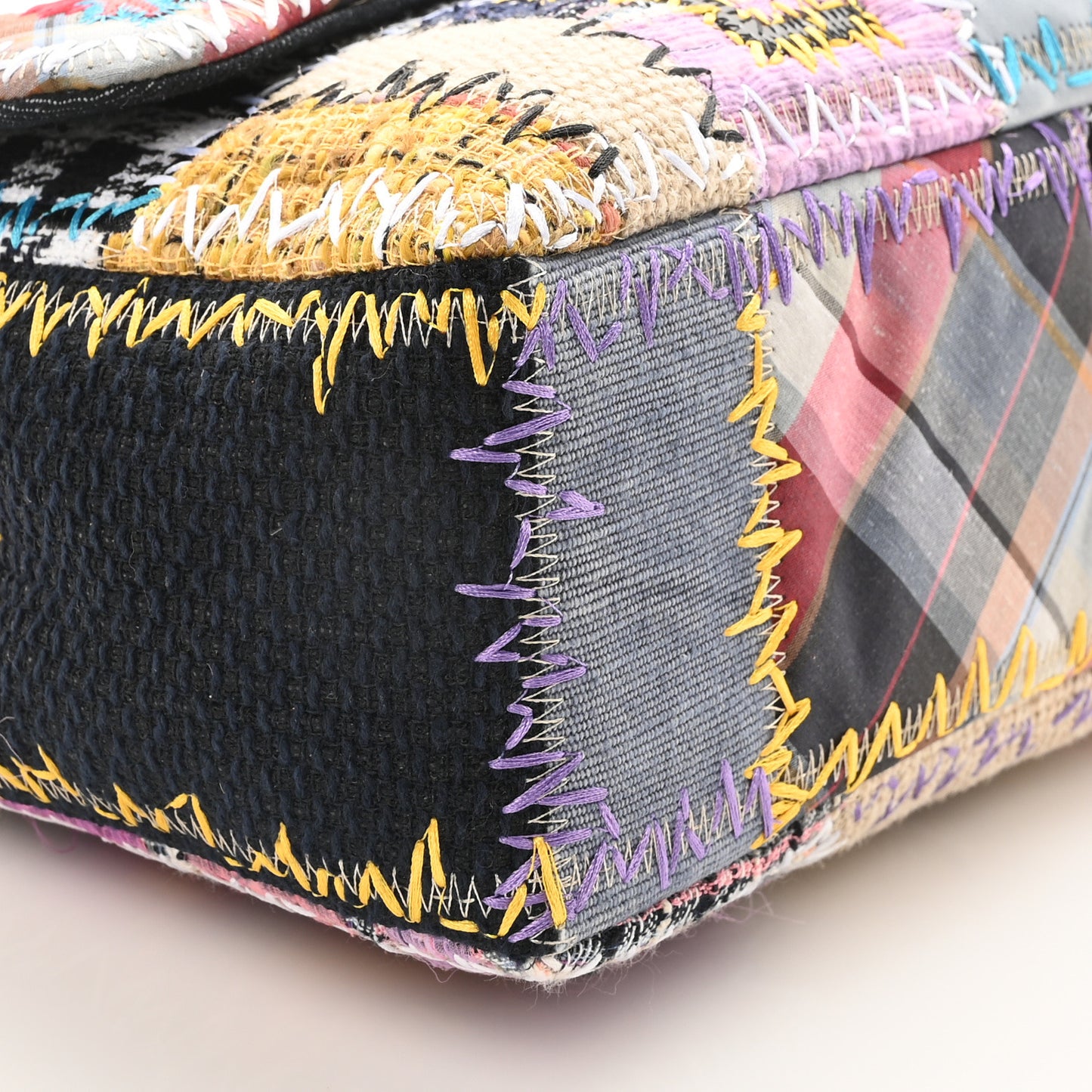 Patchwork Jumbo Flap Yellow Multicolor