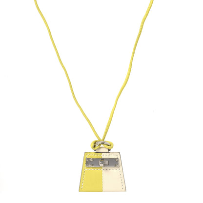 Hermes Swift Monpetit Small Kelly Pendant Necklace Nata Lime 1 of 5