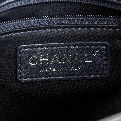 Chanel Lambskin Quilted Pagode Piping Flap Dark Navy Blue 6 of 8