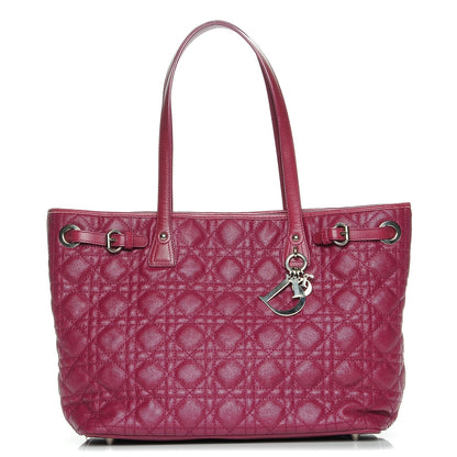 Christian Dior Coated Canvas Cannage Small Panarea Tote Fuchsia 1 of 7