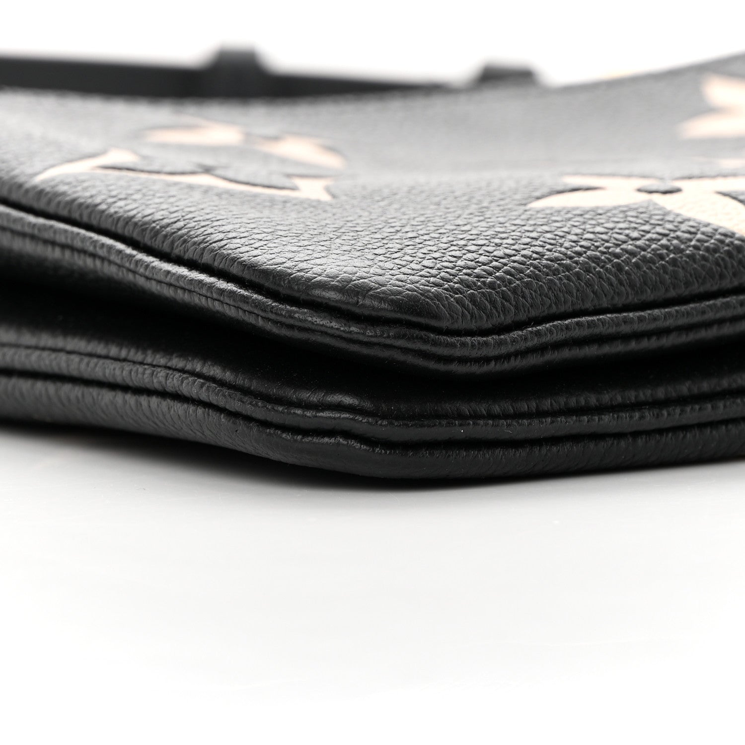Louis Vuitton Empreinte Monogram Giant Double Zip Pochette Black Cream 9 of 12