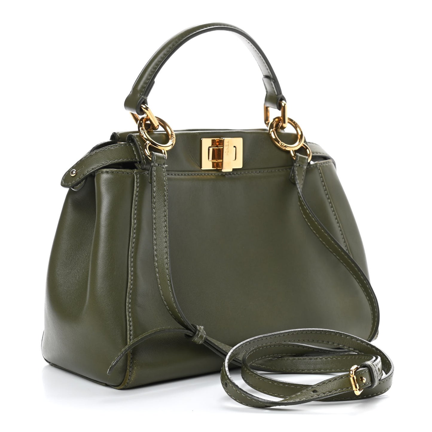 Nappa Mini Peekaboo Iconic Satchel Verde Equatore