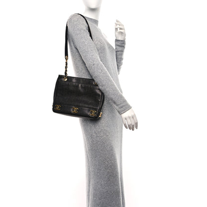 Chanel Caviar CC Shoulder Bag Black 2 of 9