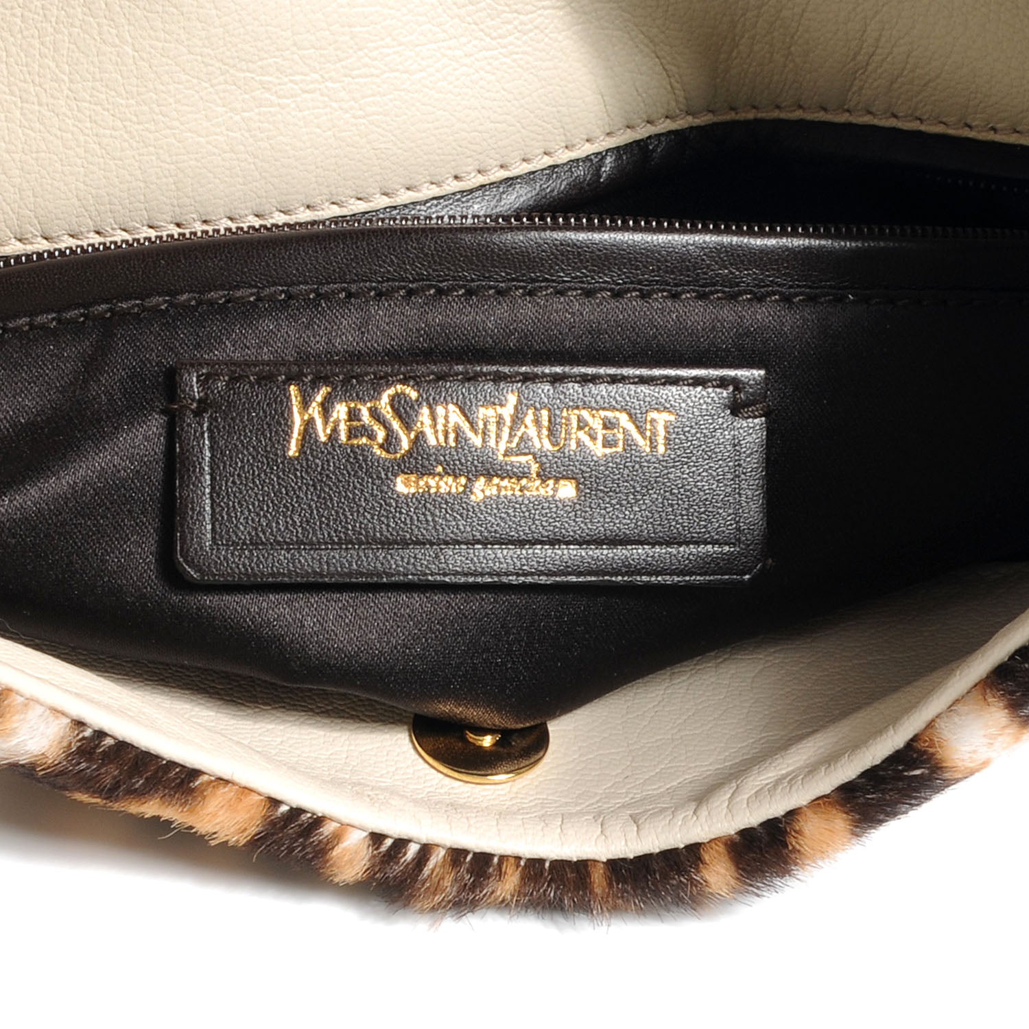 Saint Laurent Leopard Pony Hair Tribute Tote 6 of 7
