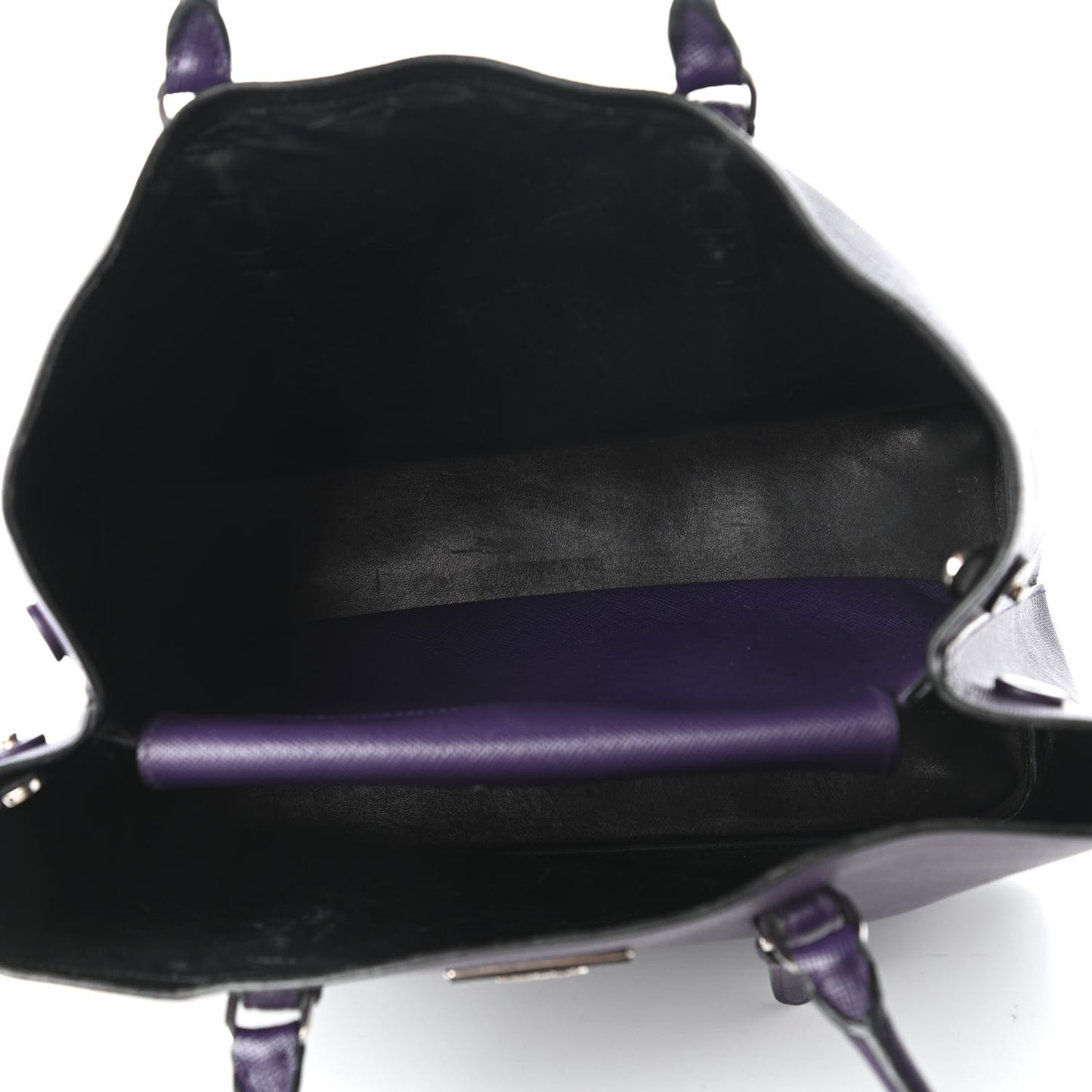 Saffiano Cuir Medium Double Handle Tote Viola