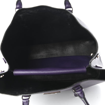 Prada Saffiano Cuir Medium Double Handle Tote Viola 5 of 10