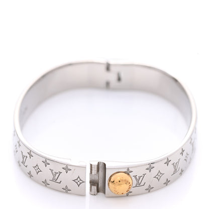 Louis Vuitton Palladium Monogram Nanogram Cuff S Silver 7 of 7