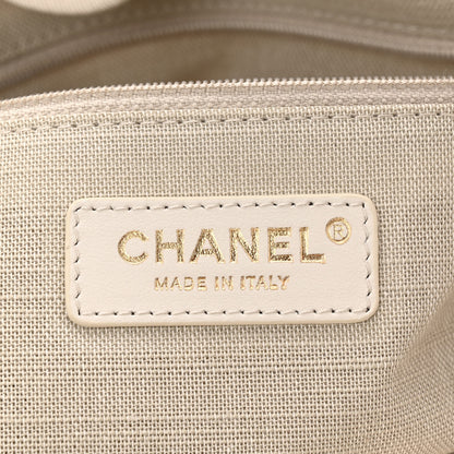 Chanel Mixed Fibers Small Deauville Tote White 7 of 11