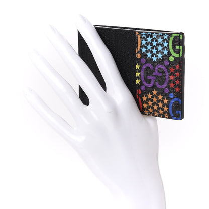 Gucci GG Supreme Monogram Psychedelic Card Holder Black 2 of 8