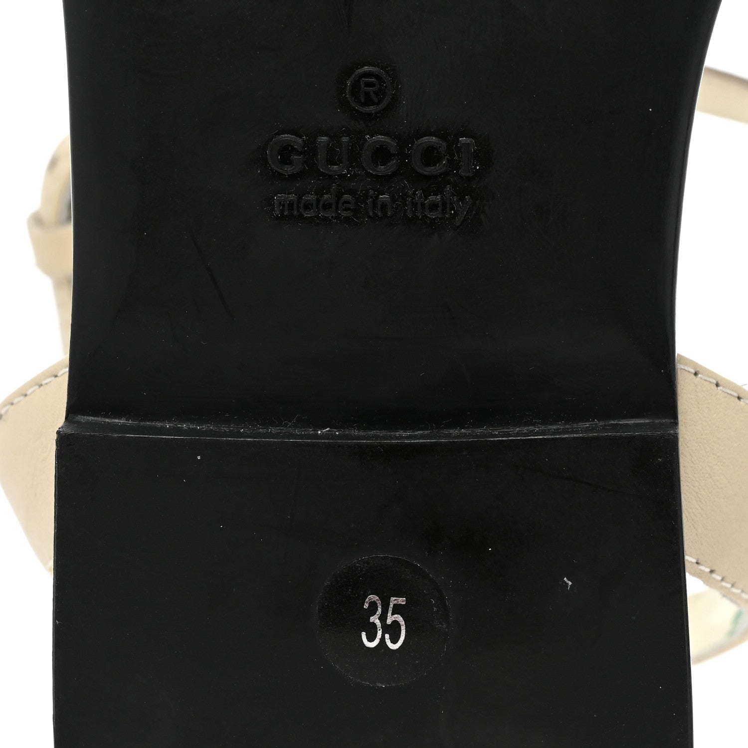 Gucci Calfskin Web Bow Children's Sandals 35 White 6 of 7