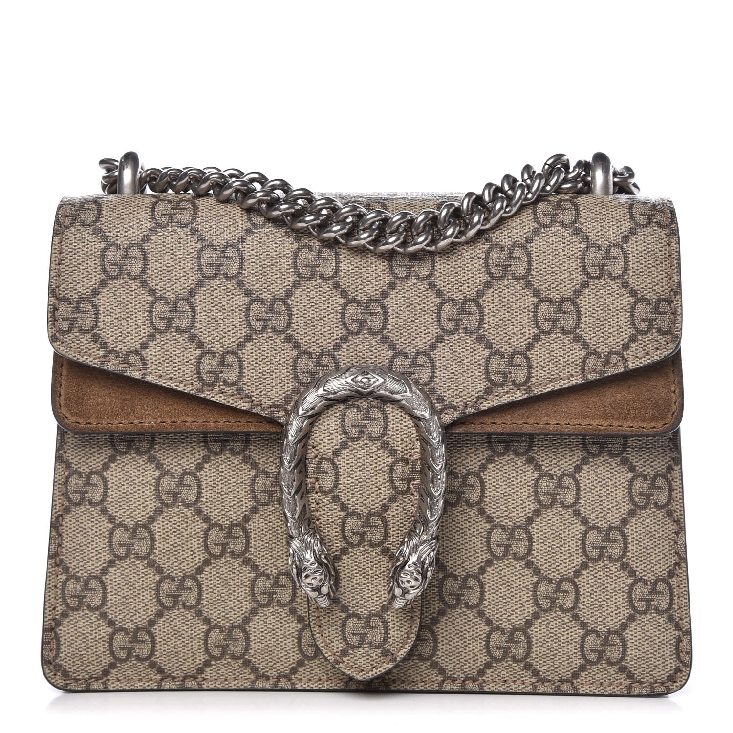 Gucci GG Supreme Monogram Mini Dionysus Shoulder Bag Taupe 1 of 9