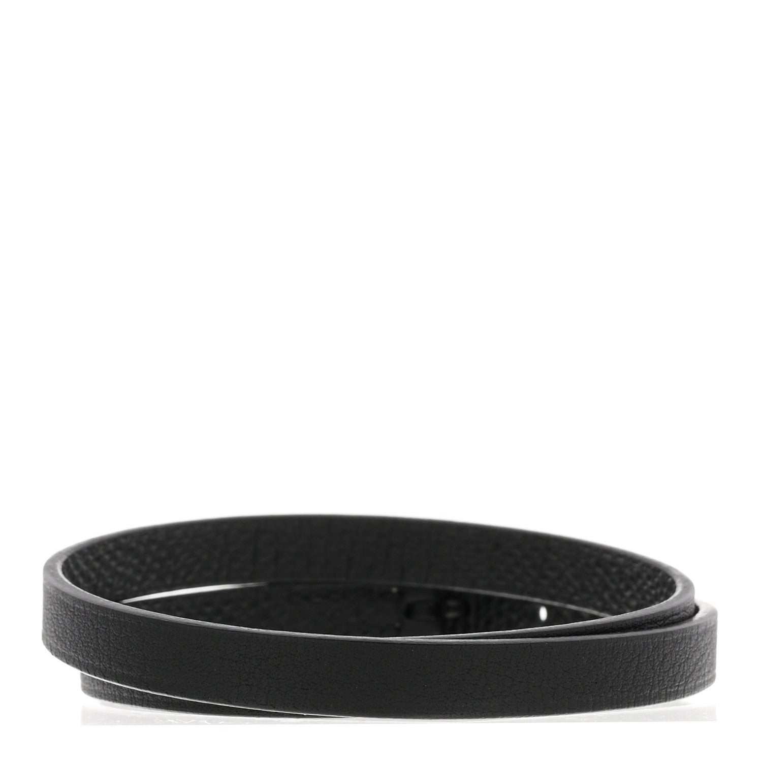Hermes Epsom Swift Behapi Double Tour Bracelet T6 Black 3 of 5