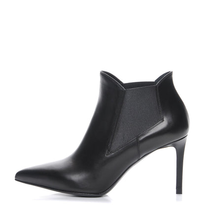 Saint Laurent Calfskin Classic Paris Ela 80 Ankle Boots 37 Black 1 of 9
