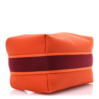 Hermes Canvas Small Bride-A-Brac Pouch Orange Feu 8 of 10