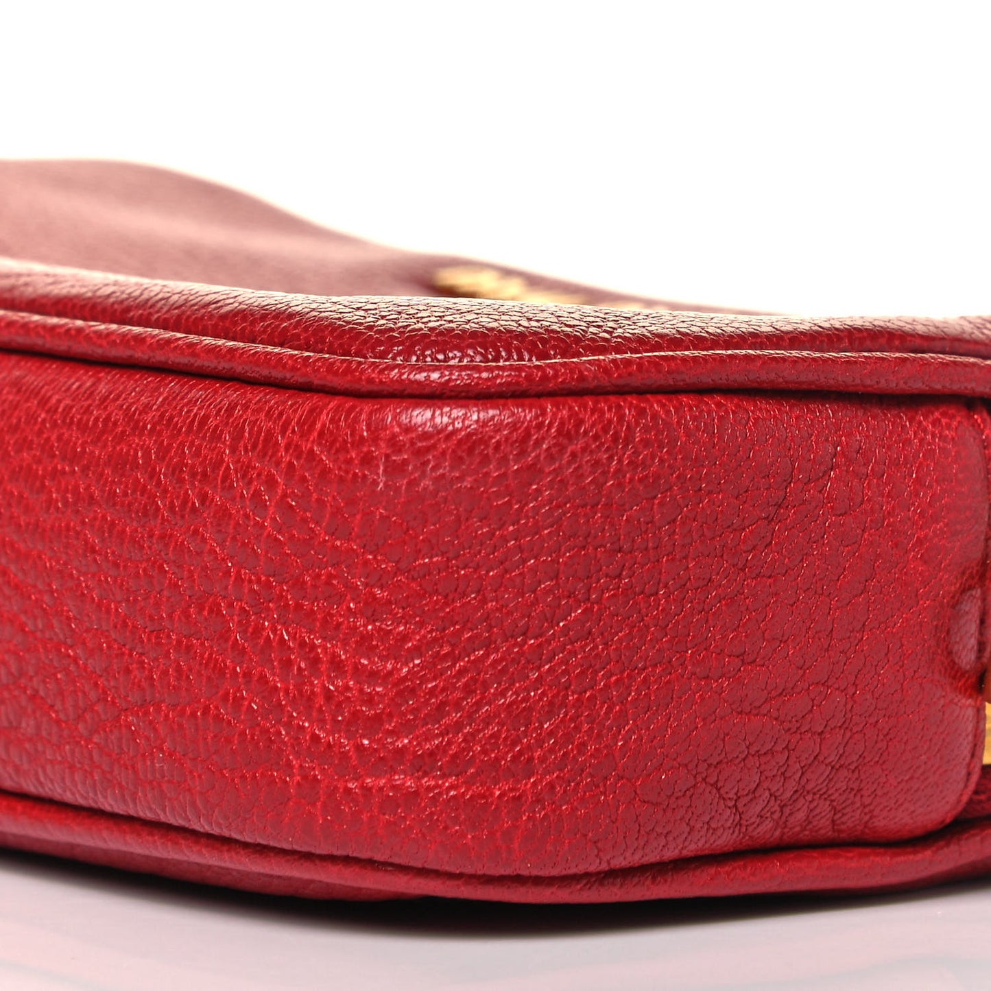 Goatskin Madra Double Zip Wristlet Rosso