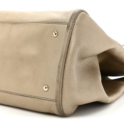 Gucci Metallic Pebbled Calfskin Large Soho Shoulder Bag Golden Beige 8 of 13