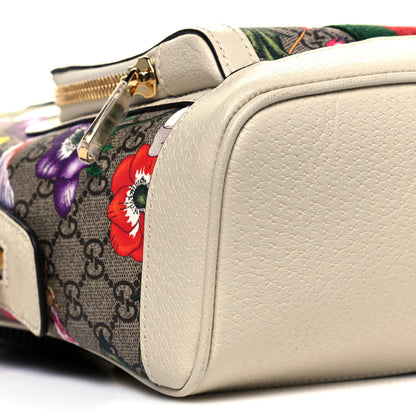 Gucci GG Supreme Monogram Flora Web Small Ophidia Day Backpack White 8 of 11