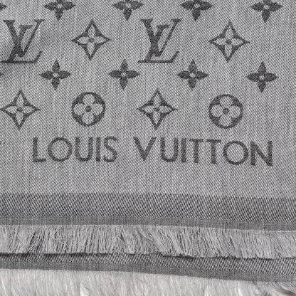 Louis Vuitton Cotton Monogram Essential Stole Gris 3 of 4