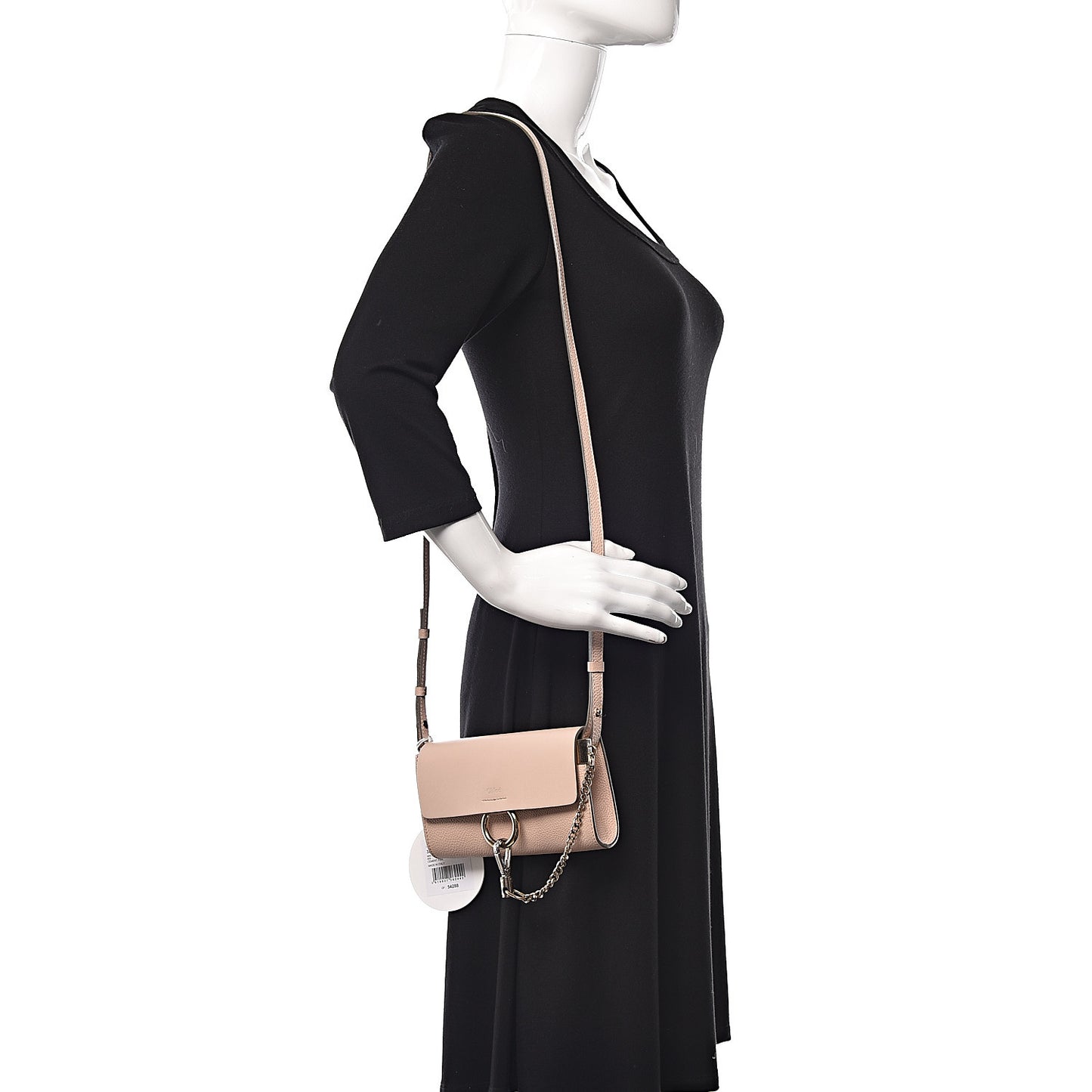 Suede Calfskin Mini Faye Shoulder Bag Cement Pink