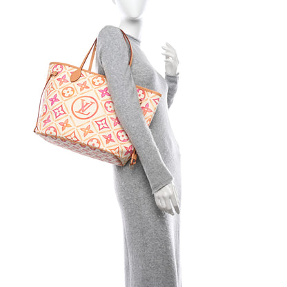 Louis Vuitton Monogram Giant By The Pool 2.0 Neverfull MM Coral 2 of 9