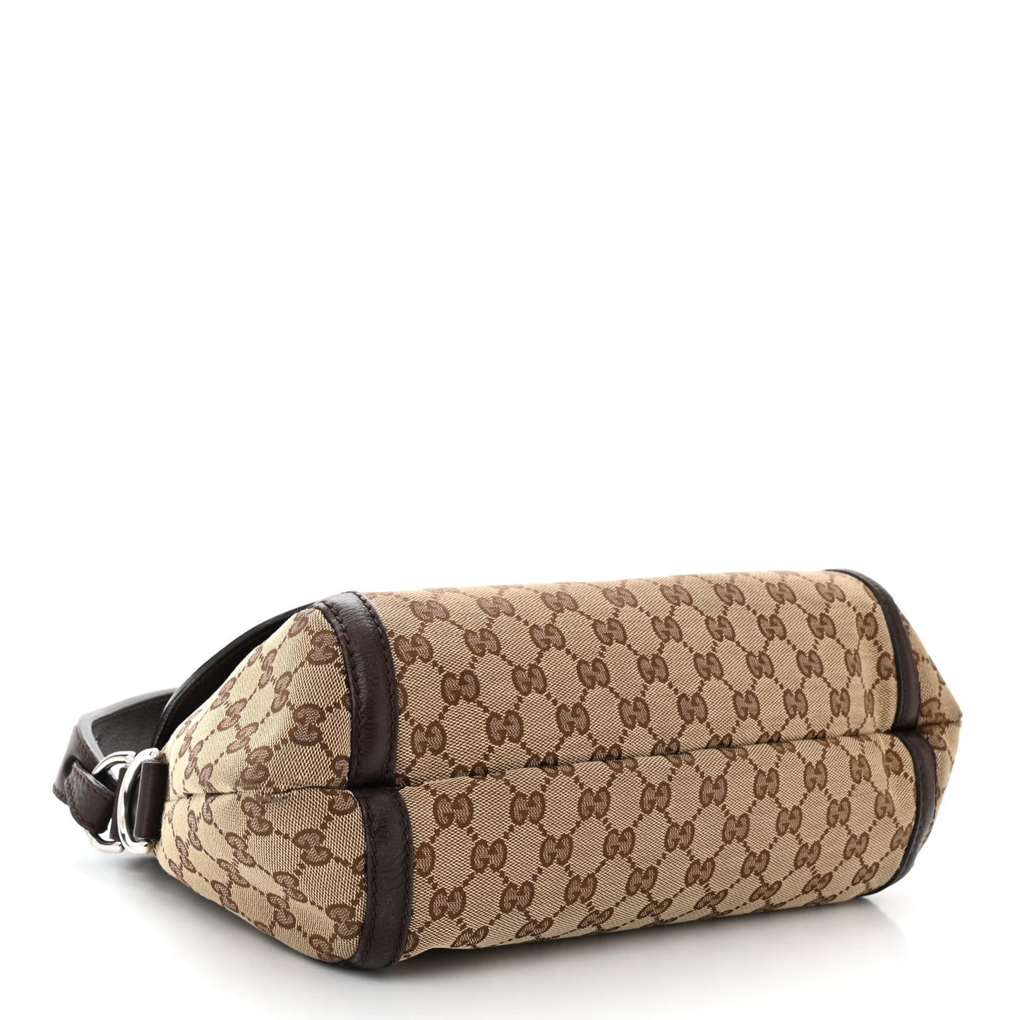 Monogram Medium Techno Horsebit Shoulder Flap Bag Dark Brown
