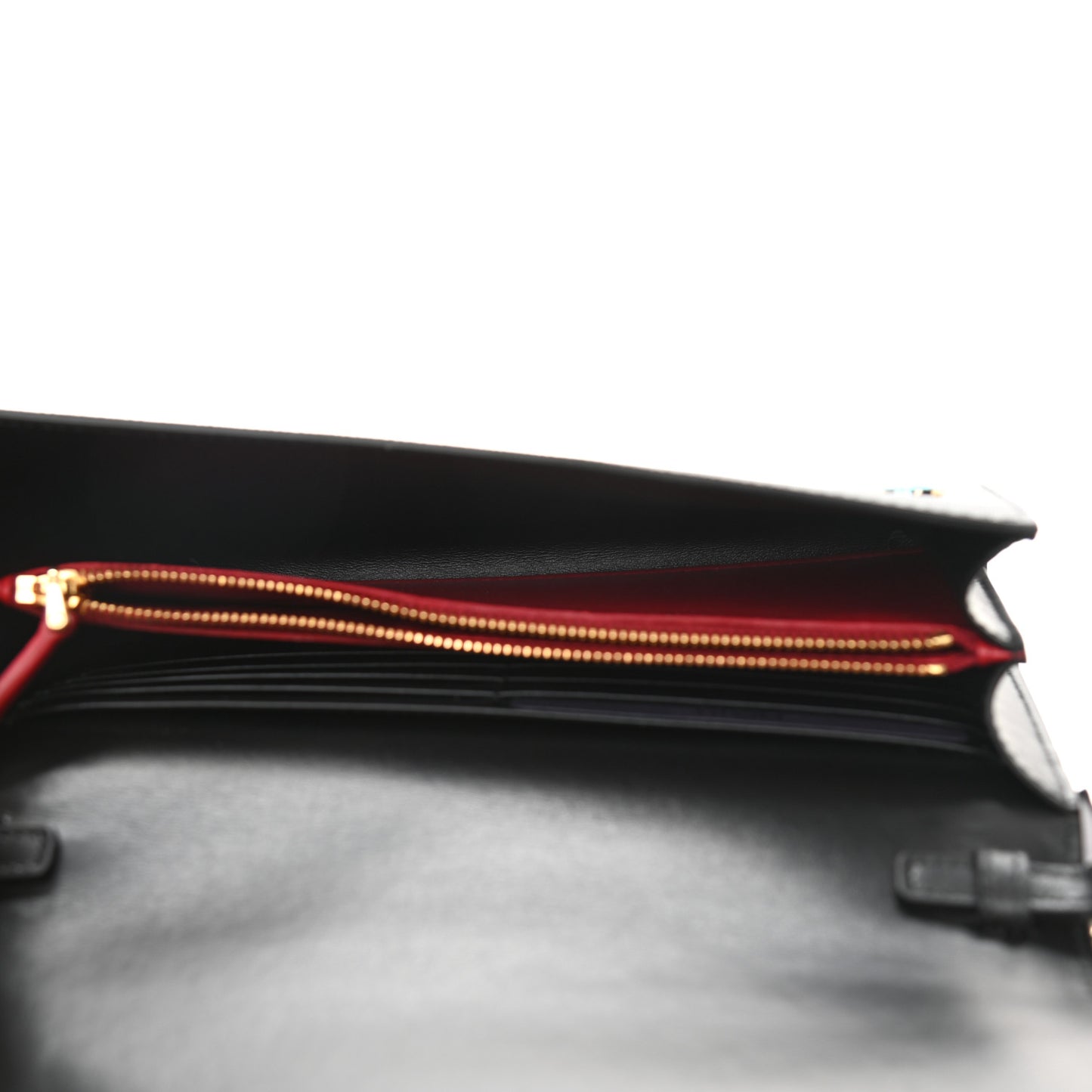 Saffiano Wallet With Shoulder Strap Black