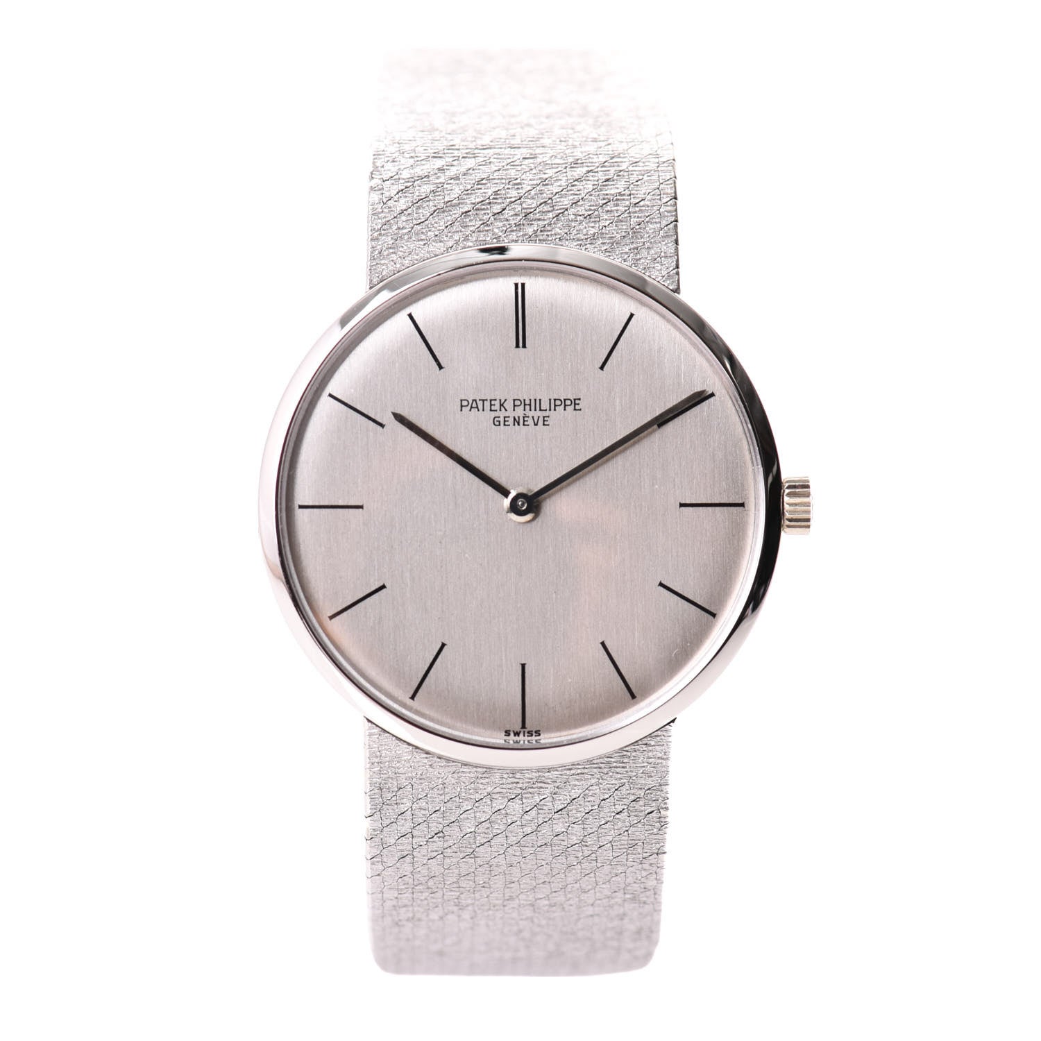 Patek Philippe 18K White Gold 30mm Calatrava Manual Winding Watch 3513/1 1 of 7
